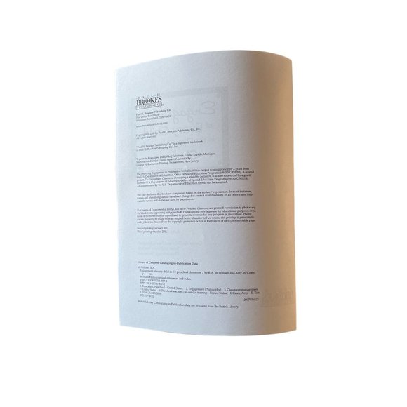 Engagement of Every Child in the Preschool Classroom McWilliam, Amy 2011 - Picture 3 of 3